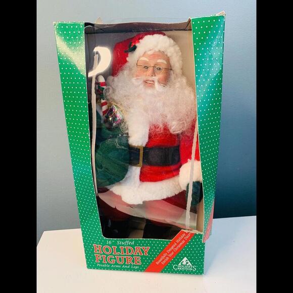 Holiday Creations 16” Stuffed Posable Santa Noel Vintage Christmas 1994 - Picture 5 of 12